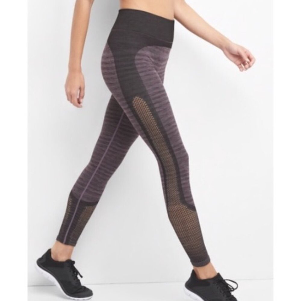 GapFit Motion High Rise Seamless Space Dye Leggings - Olive Green